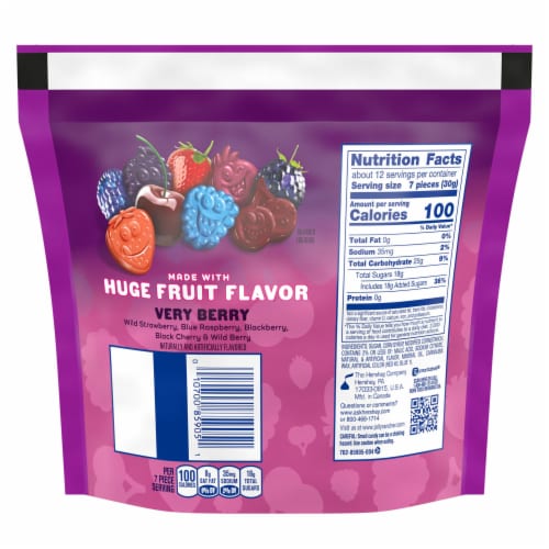 JOLLY RANCHER Gummies Very Berry Assorted Fruit Flavored Candy Resealable Bag Perspective: left