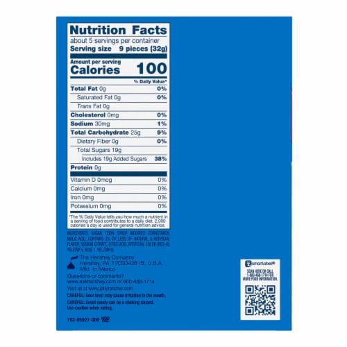 JOLLY RANCHER Gummies Sours Assorted Fruit Flavored Christmas Candy Gift Box Perspective: left