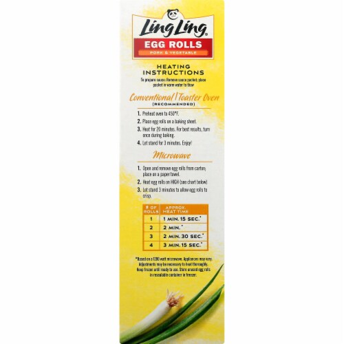 Ling Ling Pork & Vegetable Egg Rolls 4 Count Perspective: left