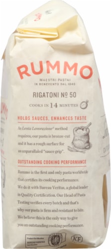 Rummo Rigatoni No. 50 Pasta Perspective: left
