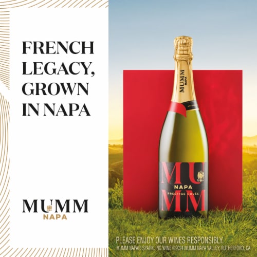 Mumm Napa Prestige Cuvee Terroir Champagne California Sparkling Wine Perspective: left