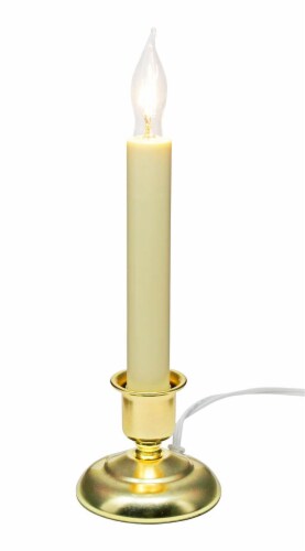 IMC Cape Cod B/O LED Window Candle w/ Sensor, Brass, 9.5  (Qty 1) Perspective: left