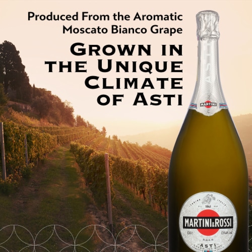 Martini & Rossi White Asti Sparkling Wine Perspective: left