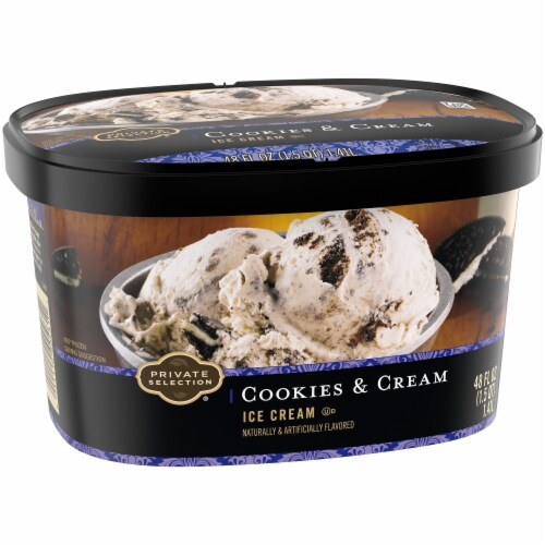 Private Selection® Cookies and Cream Ice Cream Tub Perspective: left