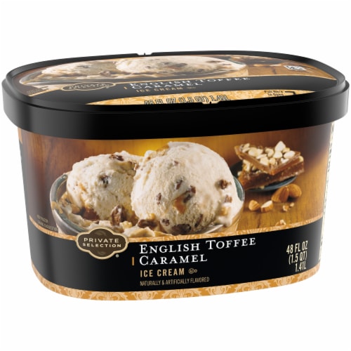 Private Selection® English Toffee Caramel Ice Cream Tub Perspective: left