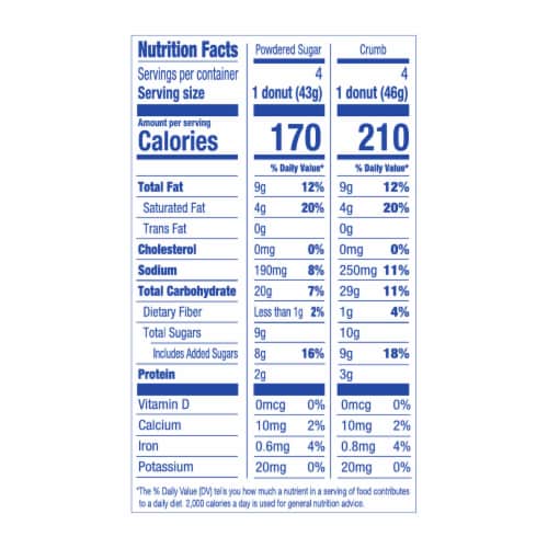 Kroger® Powdered Sugar & Crumb Cake Donuts Perspective: left