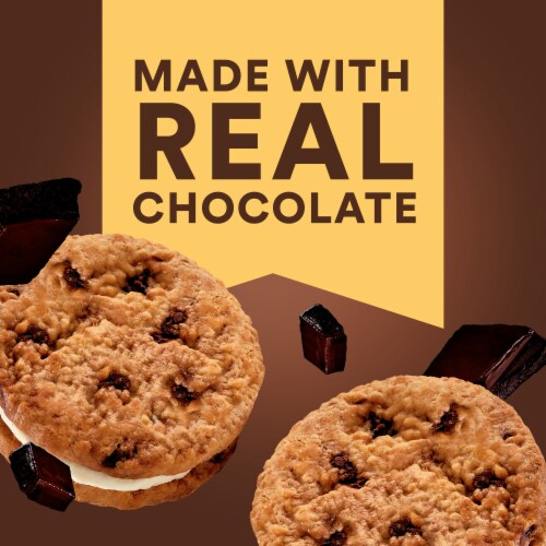 Kroger® Supreme Chocolate Chip Vanilla Creme Sandwich Cookies Perspective: left