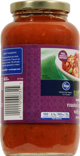 Kroger® Roasted Red Pepper with Garlic Pasta Sauce Perspective: left