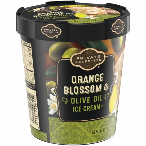 Private Selection® Orange Blosson Olive Oil Ice Cream Pint Perspective: left