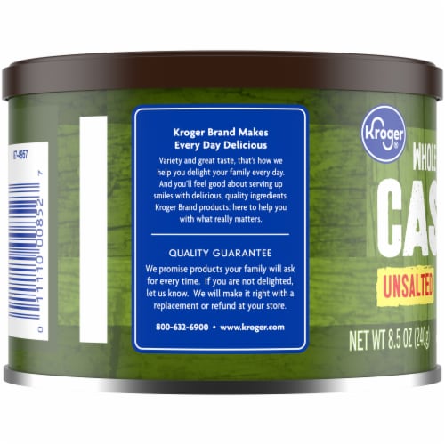 Kroger Unsalted Whole Cashews