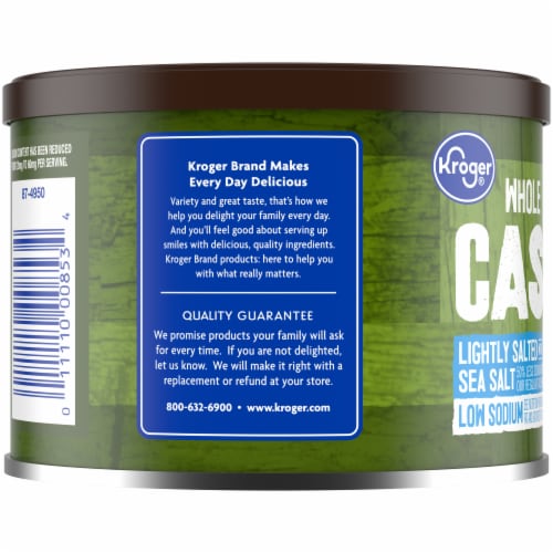 Kroger® Whole Lightly Salted Cashews Perspective: left