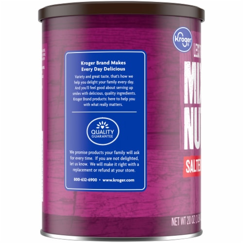 Kroger Salted with Sea Salt Mixed Nuts Perspective: left