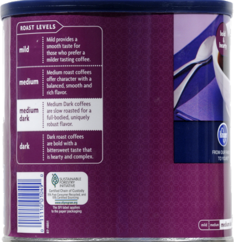 Kroger® French Roast Medium Dark Roast Ground Coffee Perspective: left