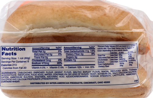 Van de Kamp's Buns Hoagie French White Perspective: left