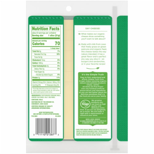 Simple Truth Organic® Provolone Sliced Cheese Perspective: left