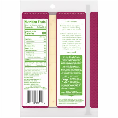 Simple Truth Organic® Pepper Jack Sliced Cheese Perspective: left