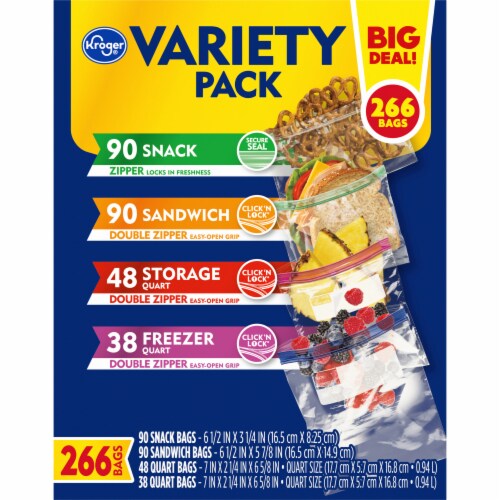 Kroger® Food Storage Bags Variety Pack Perspective: left