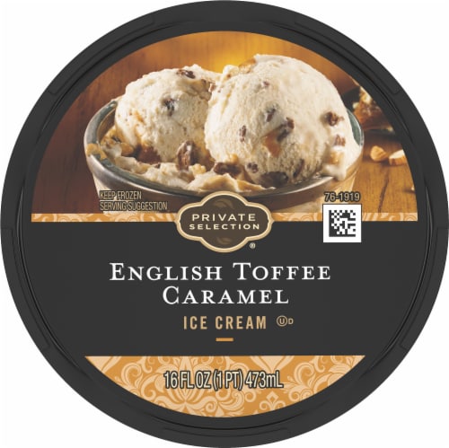 Private Selection® English Toffee Caramel Ice Cream Pint Perspective: left