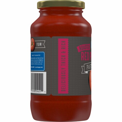 Kroger®  Roasted Red Pepper with Garlic Pasta Sauce Jar Perspective: left