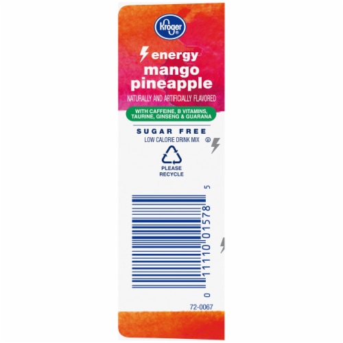 Kroger® Mango Pineapple Sugar Free Energy Drink Mix Perspective: left