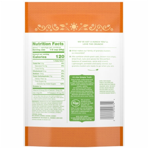 Simple Truth Organic® Pumpkin Seed Pecan Granola Cereal Clusters Perspective: left