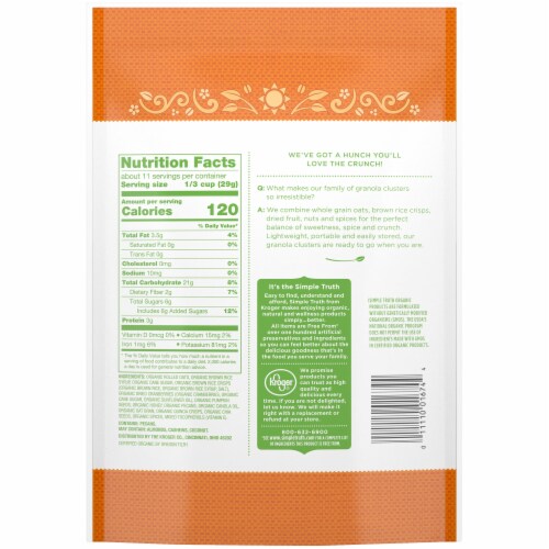 Simple Truth Organic® Pumpkin Seed Pecan Granola Cereal Clusters Perspective: left