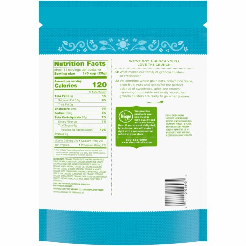 Simple Truth Organic® Fruit & Nut Granola Cereal Clusters Perspective: left