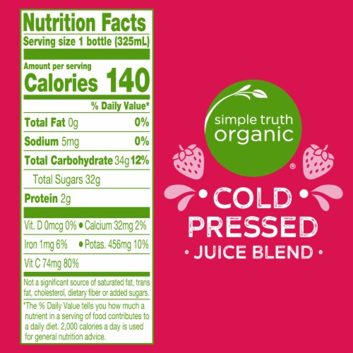 Simple Truth Organic® Berry Cold Pressed Juice Blend Perspective: left