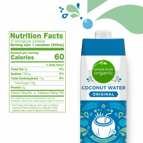 Simple Truth Organic® Coconut Bottled Water Perspective: left