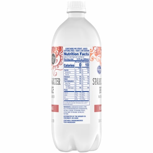 Kroger® Blood Orange Flavored Sparkling Bottled Water Perspective: left