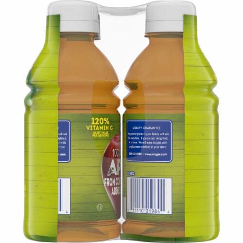 Kroger® No Sugar Added 100% Apple Juice Perspective: left