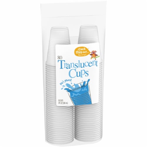 Check This Out™ 9-Ounce Translucent Cups Perspective: left