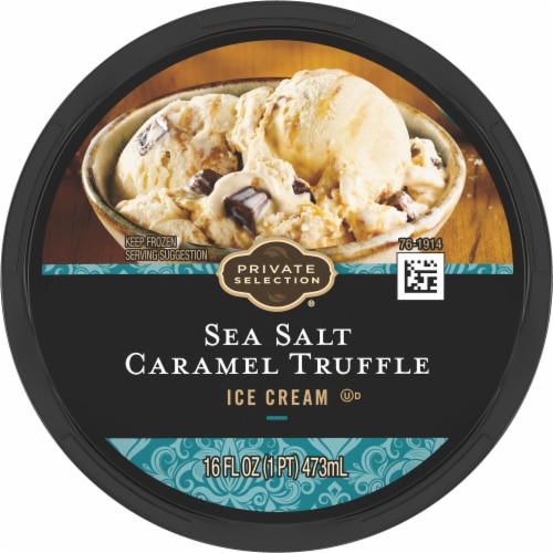 Private Selection® Sea Salt Caramel Truffle Ice Cream Pint Perspective: left