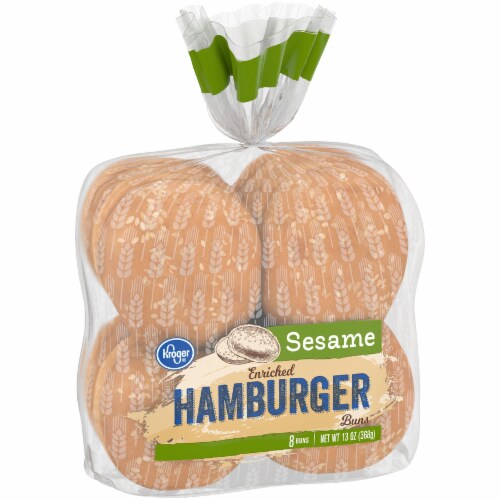 Kroger® Sesame Hamburger Buns Perspective: left
