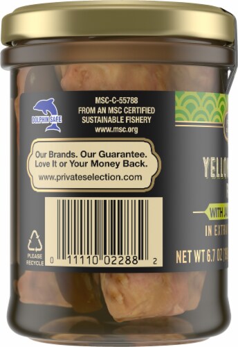 Private Selection™ Yellowfin Tuna Fillets with Jalapeno Peppers in Extra Virgin Olive Oil Perspective: left