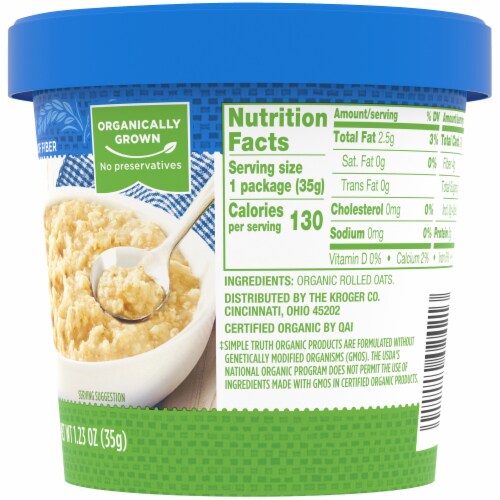 Simple Truth Organic® Original Instant Oatmeal Cup Perspective: left