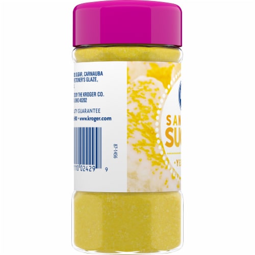 Kroger® Yellow Sanding Sugar Bottle Perspective: left