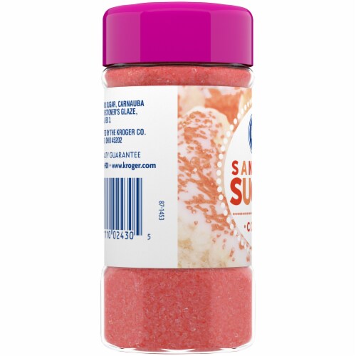 Kroger® Coral Sanding Sugar Bottle Perspective: left