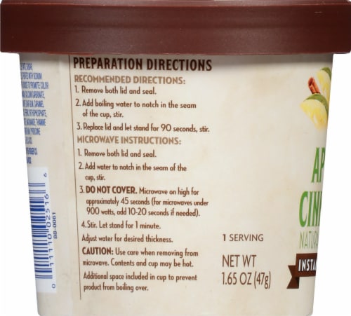 Kroger® Apple & Cinnamon Instant Oatmeal Perspective: left
