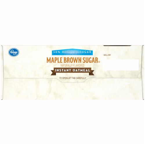 Kroger® Reduced Sugar Maple Brown Sugar Instant Oatmeal Packets Perspective: left