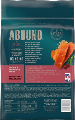 Abound™ Salmon & Brown Rice Recipe Adult Dry Cat Food Perspective: left