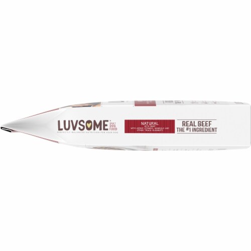 Luvsome® Natural Real Beef Adult Dry Dog Food Perspective: left