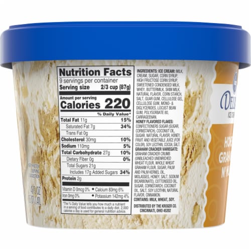 Kroger® Deluxe Honey Grahams N' Milk Ice Cream Perspective: left