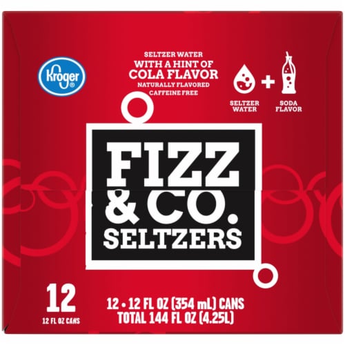 Kroger® Fizz & Co. Cola Flavored Seltzer Water Cans Perspective: left