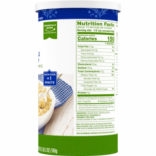 Bulk Grains 100% Organic Oats Rolled - Single Bulk Item - 25LB, 1 Pack/25  Pound - Harris Teeter