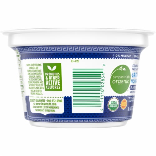 Simple Truth Organic® Blueberry Nonfat Greek Yogurt Cup Perspective: left