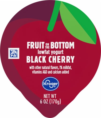 Kroger® Black Cherry Fruit On The Bottom Lowfat Yogurt Cup Perspective: left