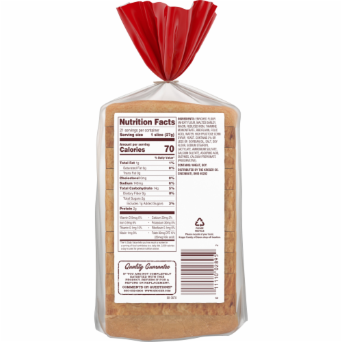 Good to Dough® Enriched White Bread Perspective: left