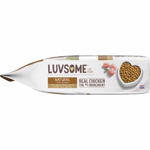 Luvsome® Natural Chicken Dry Cat Food Perspective: left
