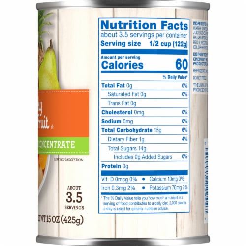 Kroger® Canned Chunky Mixed Fruit in Pear Juice Perspective: left